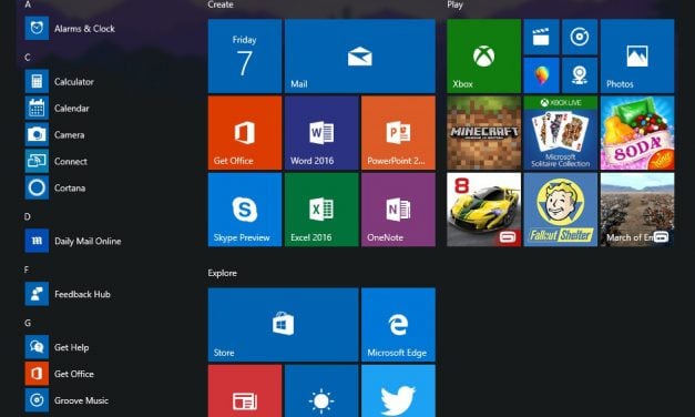 Réparer le menu démarrer Windows 10